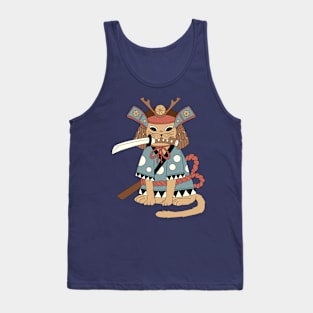 Cat Kabuto Japanese Tank Top